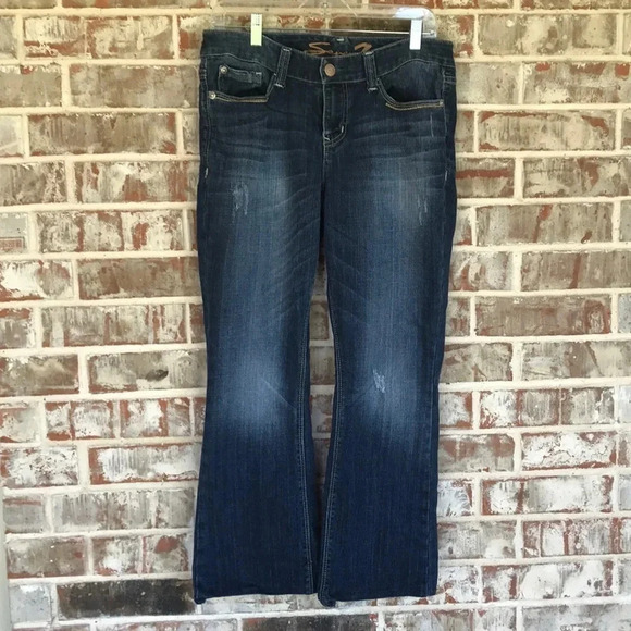 Seven7 Blue Flare Jeans - Picture 1 of 13